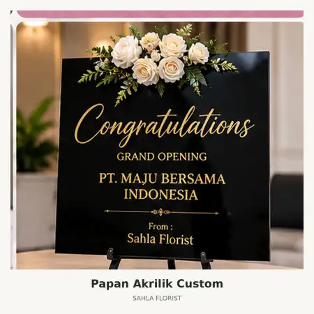 Papan Bunga Akrilik Tandes